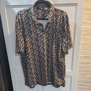 Ralph Lauren Multicolor Floral Golf Polo Shirt size L